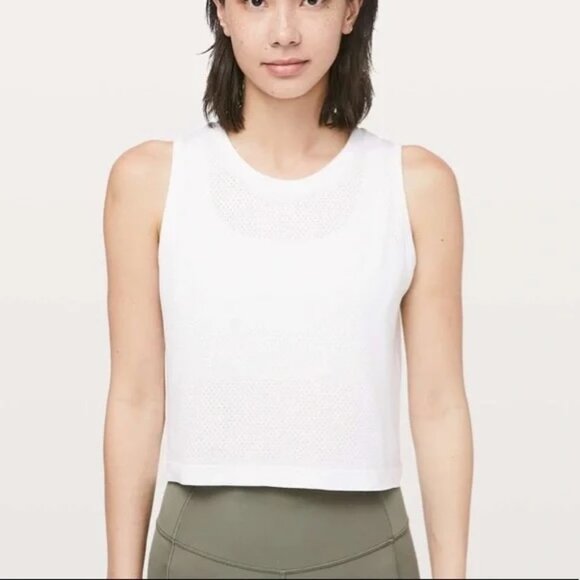 Lululemon Breeze By Muscle Tank size 4 white NWT - Picture 2 of 5